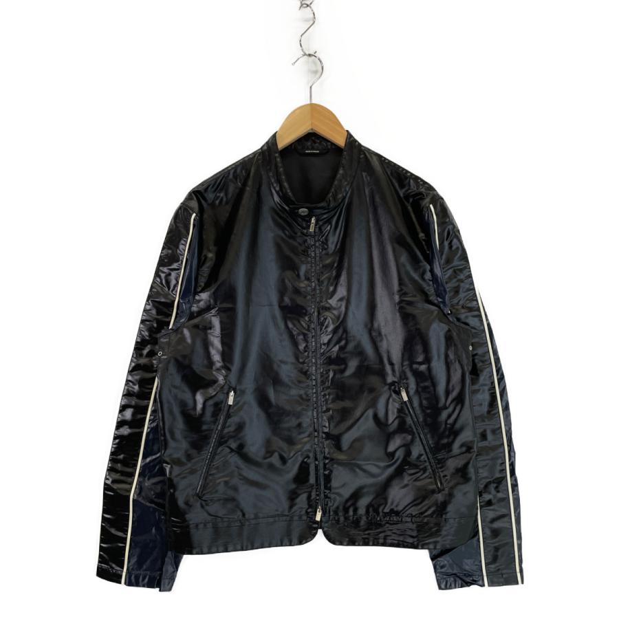 HERMES エルメス ブラック/ネイビー ナイロン シングル