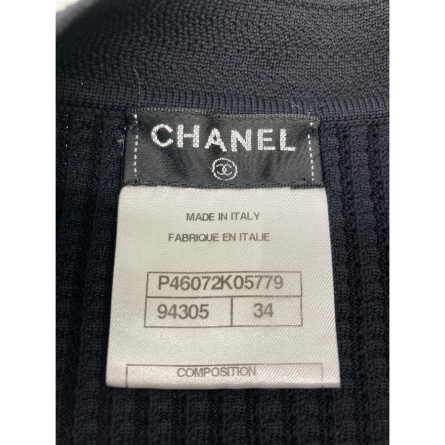 美品/国内正規/  CHANEL シャネル P46072K05779 化繊コットン ノースリーブニットチュニック トップス 34 ブラック レディース｜wine-king｜04