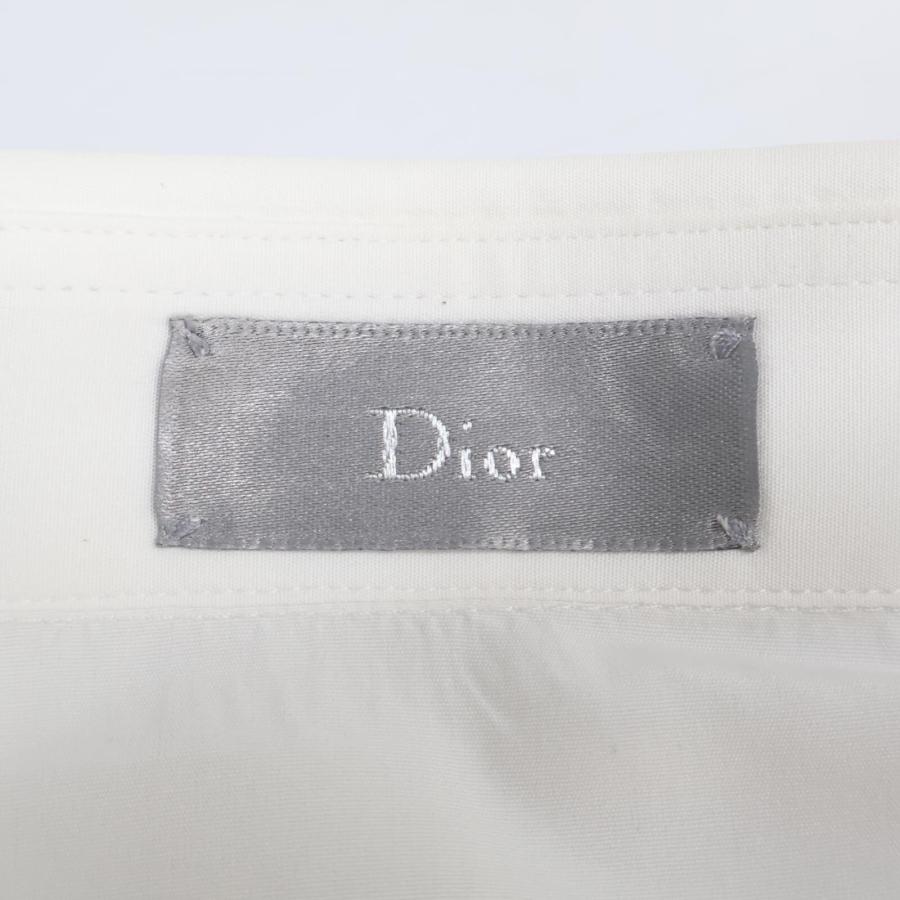 Dior HOMME ディオールオム ホワイト 733C518B1581 bee刺繍 比翼シャツ