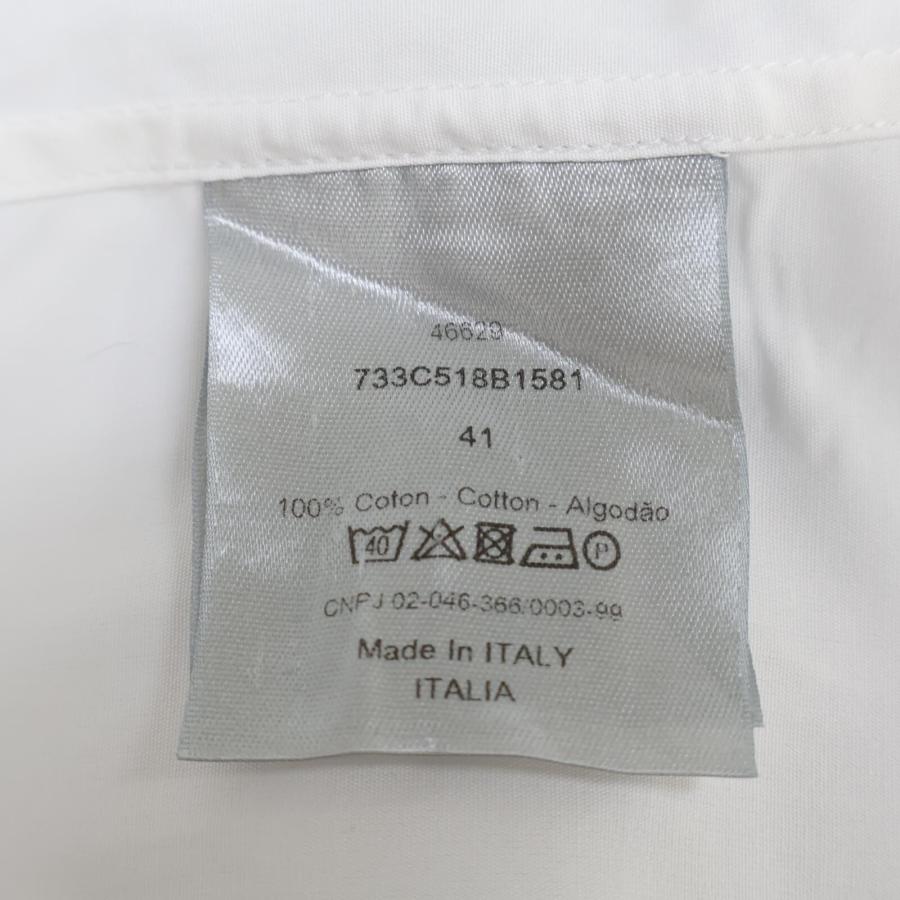 Dior HOMME ディオールオム ホワイト 733C518B1581 bee刺繍 比翼 Dior HOMME ディオールオム ホワイト 733C518B1581 bee刺繍 比翼