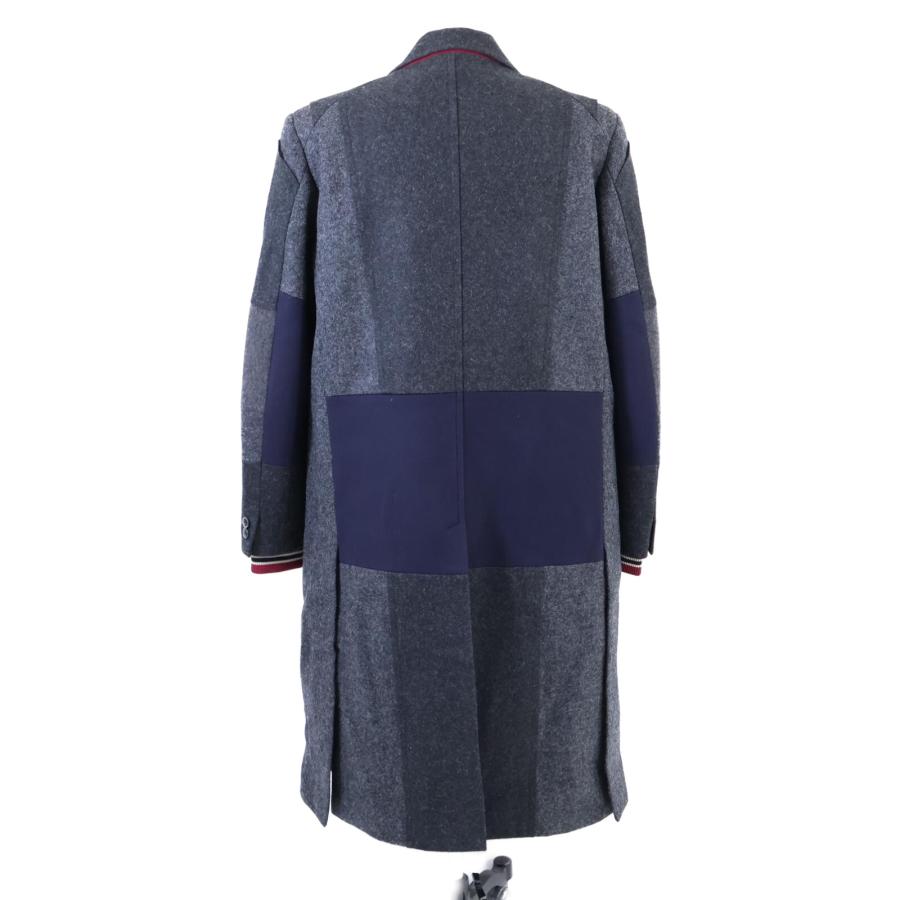 美品/ VALENTINO ヴァレンティノ RE-SEW UV0CAD906TA STRIPES COAT 