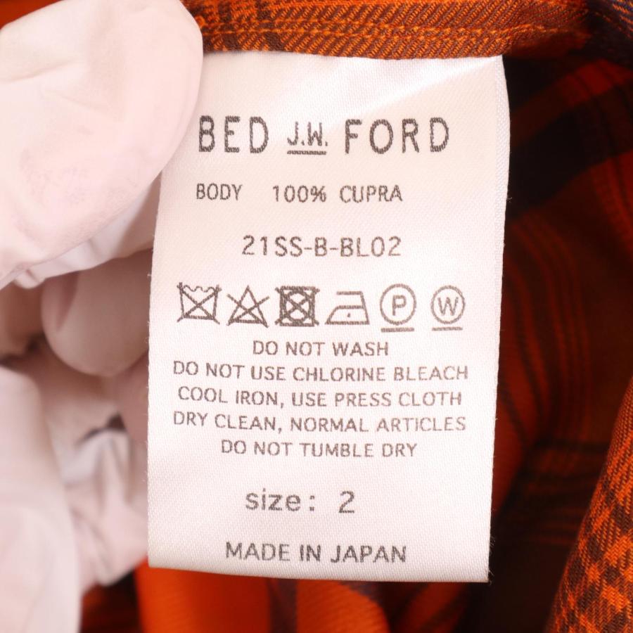BED J.W. FORD ベッドフォード オレンジ 21SS-B-BL02 チェック柄