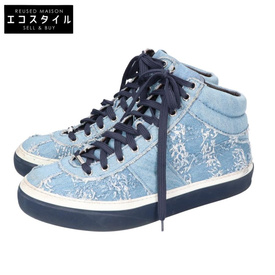 新品！国内正規品！JIMMY CHOO デニム ハイカットスニーカー JIMMY CHOO ジミーチュウ デニム ハイカット スニーカー