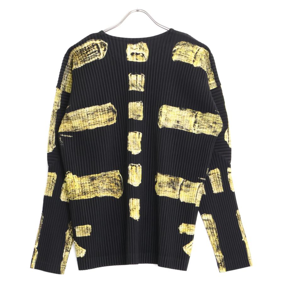 ISSEY MIYAKE - イッセイミヤケ 日本製 花柄 長袖 Tシャツ 2 ブラック ISSEY MIYAKE ロンT レディース ISSEY MIYAKE - イッセイミヤケ 日本製 花柄 長袖 Tシャツ 2