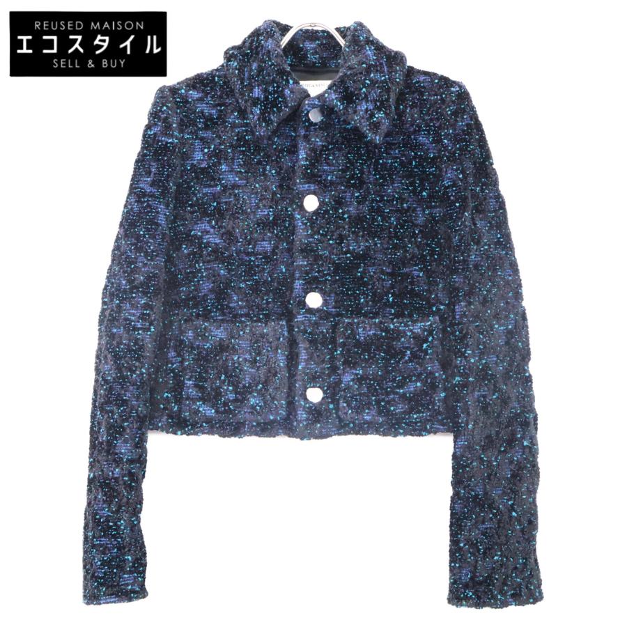 BOTTEGA VENETA ボッテガヴェネタ ジャケット 38 ブラック／ブルー レディース BOTTEGA VENETA ボッテガヴェネタ ブラック/ブルー 686158 シェニール