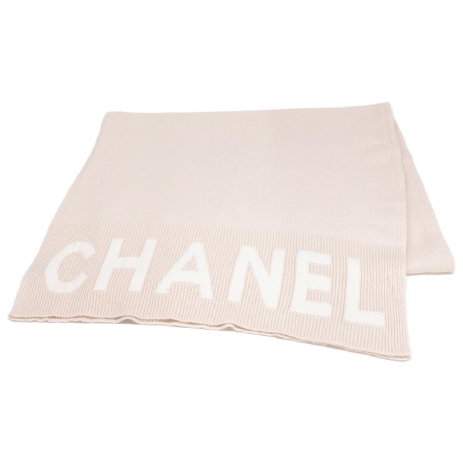 CHANEL（シャネル） 美品 25C CHANELロゴ カシミヤ ニット マフラー