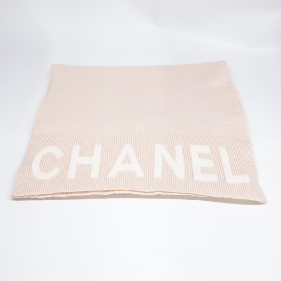 CHANEL（シャネル） 美品 25C CHANELロゴ カシミヤ ニット マフラー