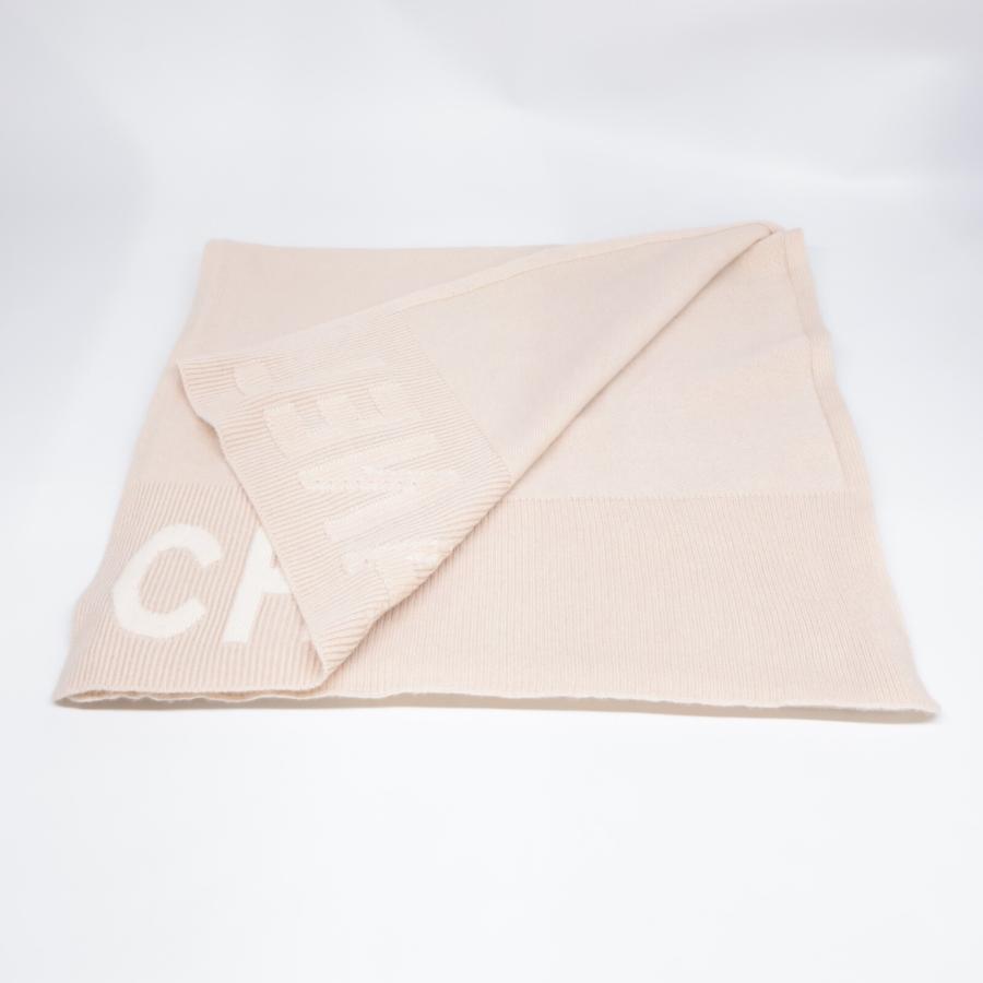 CHANEL（シャネル） 美品 25C CHANELロゴ カシミヤ ニット マフラー