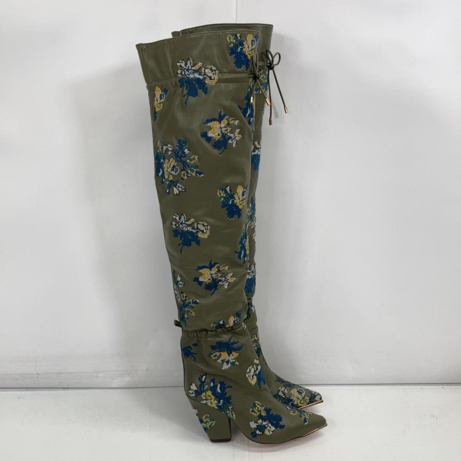 TORY BURCH（トリーバーチ） 新品同様 Lila 90 ギャザー＆刺繍入り