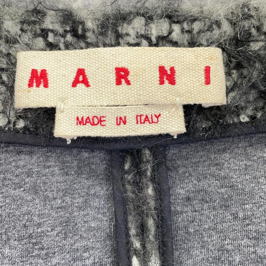 MARNI マルニ 13-14AW ブラック/グレー CPMAO10A00TW577 モヘア混 チェスターコート ブラック グレー 40 コート ウール レディース 中古の画像