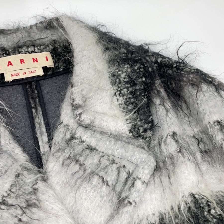 MARNI マルニ 13-14AW ブラック/グレー CPMAO10A00TW577 モヘア混 チェスターコート ブラック グレー 40 コート ウール レディース 中古の画像