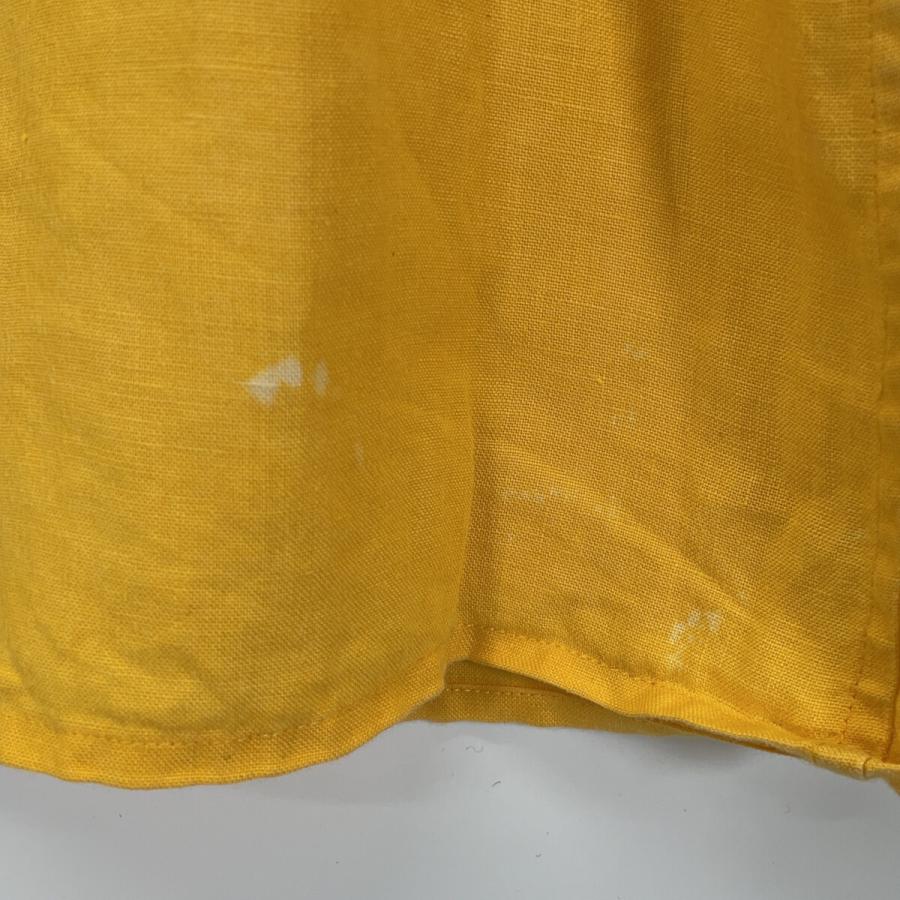 HERMES エルメス マスタード リネン カバーオールシャツ イエロー 40