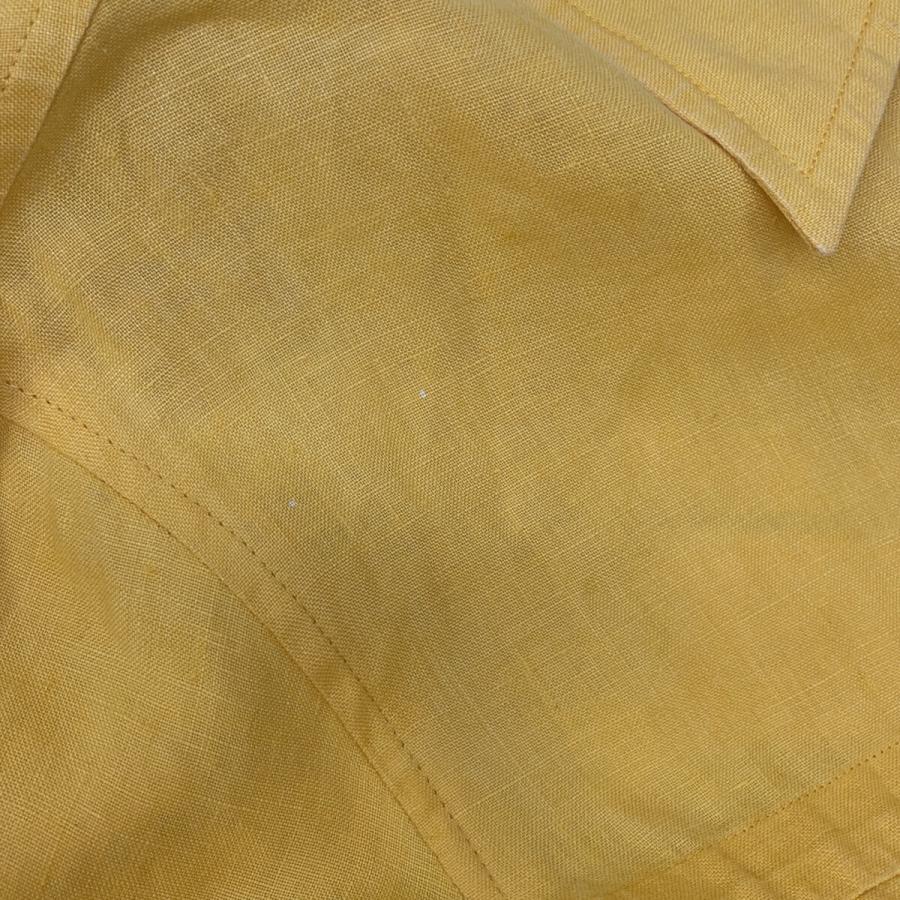 HERMES エルメス マスタード リネン カバーオールシャツ イエロー 40