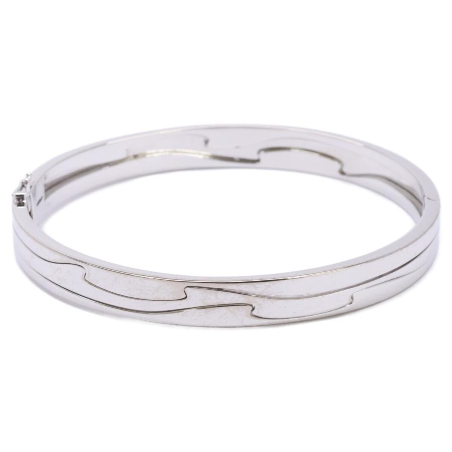 GEORG JENSEN ジョージジェンセン K18WG 3ロウ フュージョン バングル