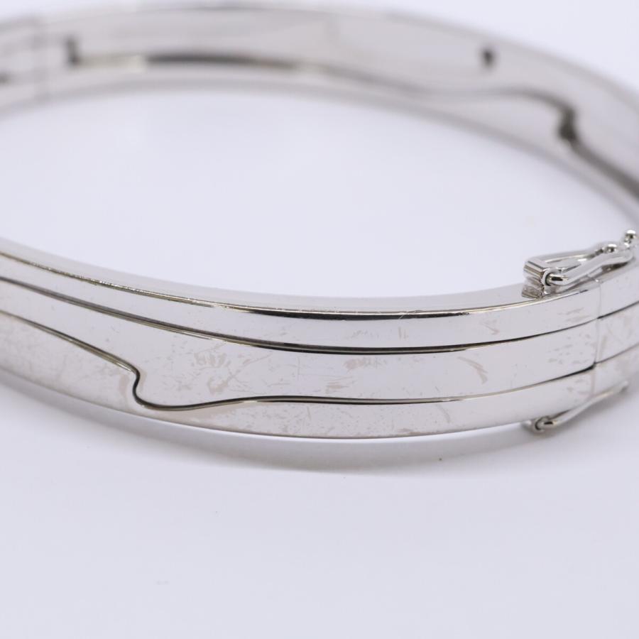 GEORG JENSEN ジョージジェンセン K18WG 3ロウ フュージョン バングル