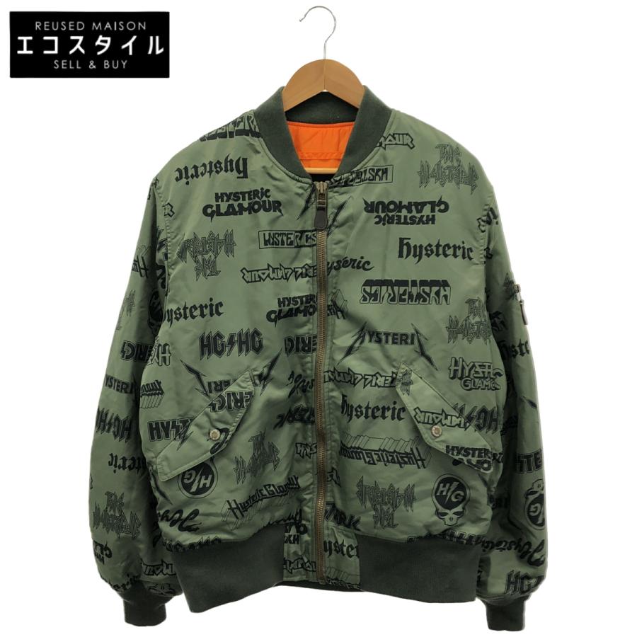 HYSTERIC GLAMOUR ヒステリックグラマー 総柄 カーキ 02173AB04 MA-1