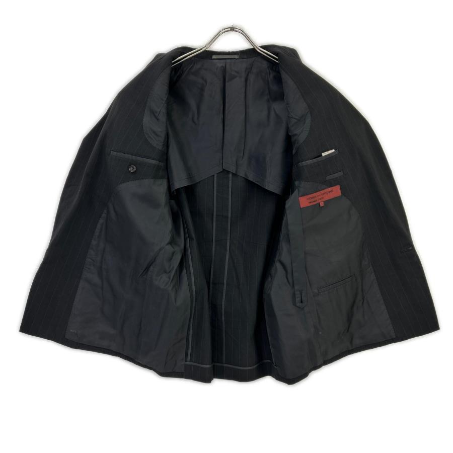 COMME des GARCONS HOMME DEUX AD1992 ストライプ ダブルジャケット 黒