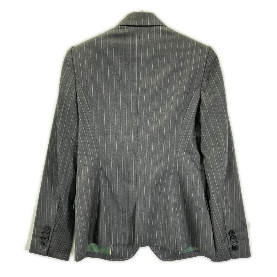 AKIKO OGAWA ストライプ パンツ スーツ セットアップ アキコオガワ AKIKO OGAWA（アキコオガワ） 133-10013 グレー ストライプ パンツ