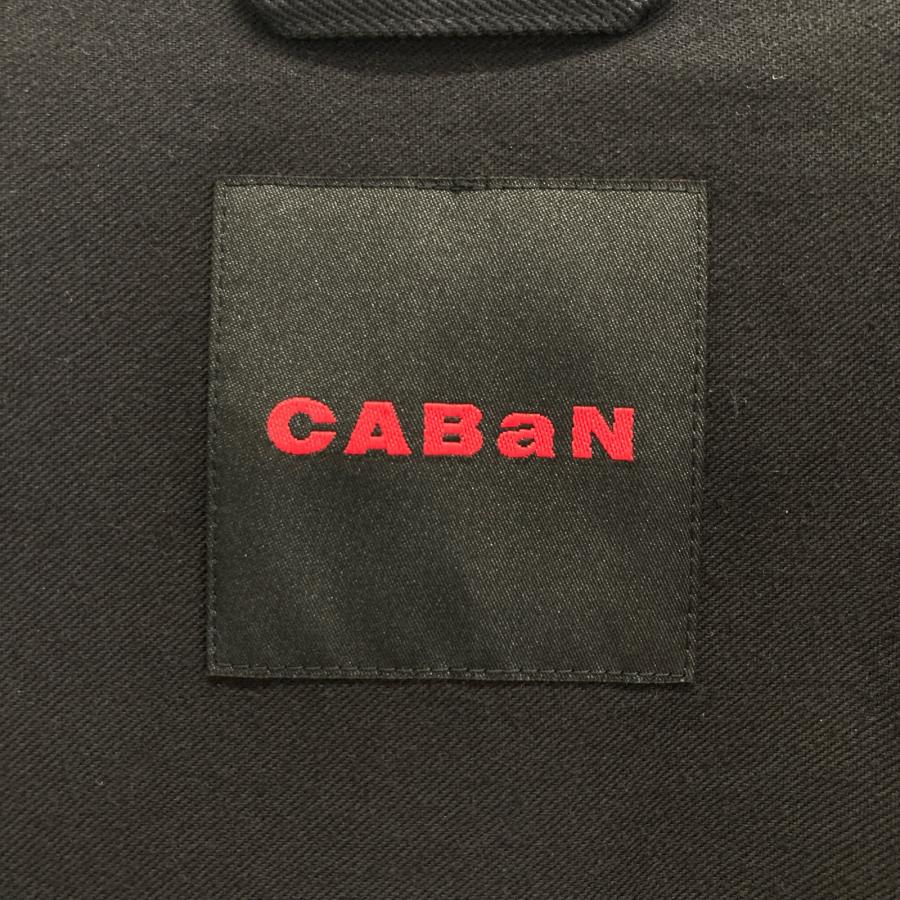 CABaN キャバン 黒 ウールギャバジン スタンドカラーコート ブラック M