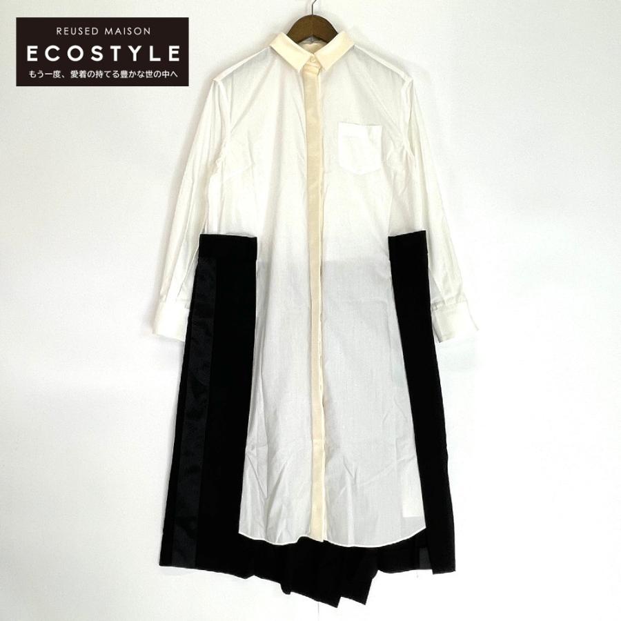 sacai サカイ 20-05320 ホワイト ベルテッドスカート ドッキング sacai サカイ 20-05320 ホワイト ベルテッドスカート ドッキング