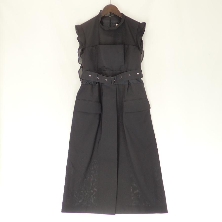 sacai 美品/22SS サカイ 22-06381 Suiting Mix Dress ドレス sacai 美品/22SS サカイ 22-06381 Suiting Mix Dress ドレス