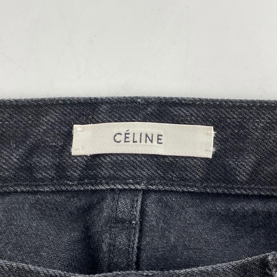 CELINE（セリーヌ） 2 1U06 523B ブラック カットオフテーパードデニム