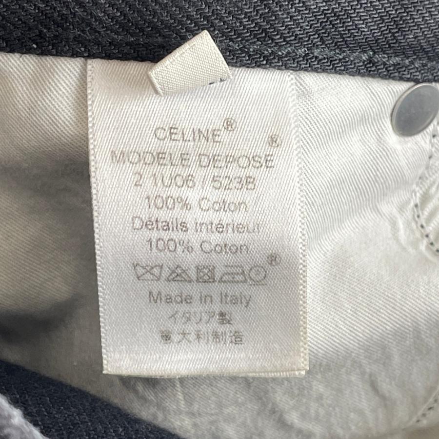 CELINE（セリーヌ） 2 1U06 523B ブラック カットオフテーパードデニム