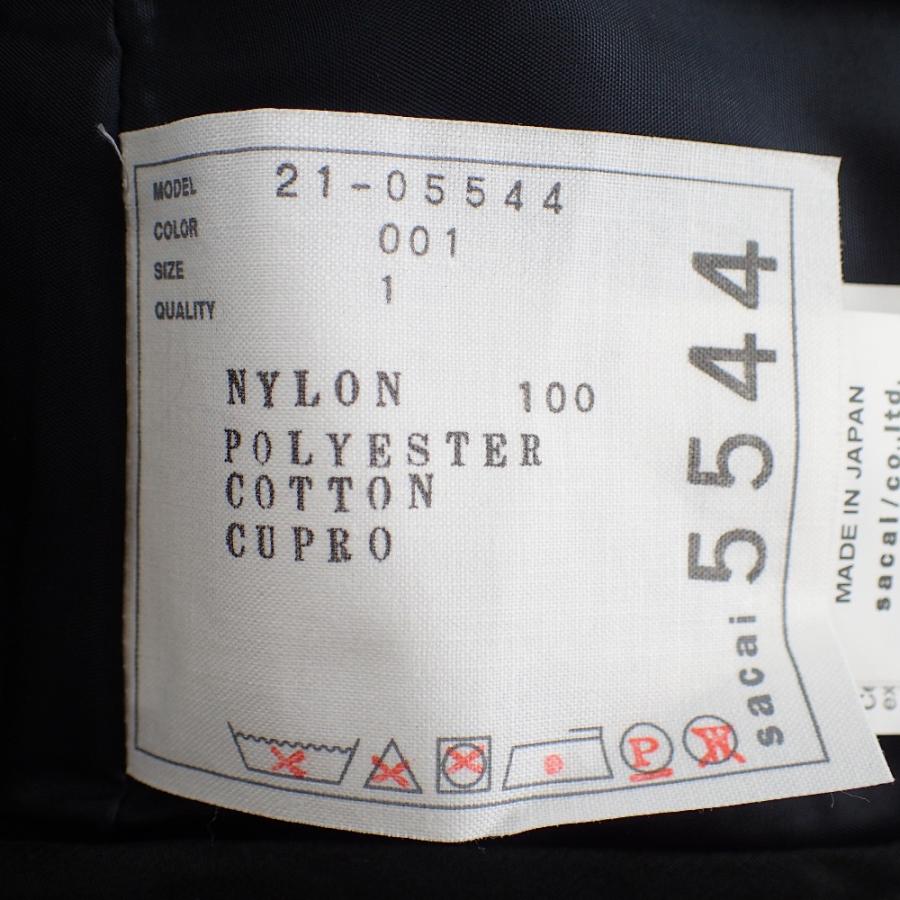 sacai サカイ 21年製 21-05544 ブラック Nylon Twill×Chiffon sacai サカイ 21年製 21-05544 ブラック Nylon Twill×Chiffon