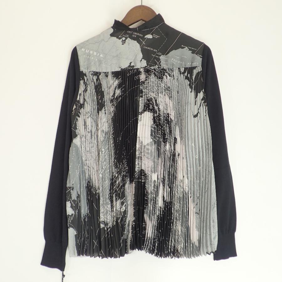 sacai（サカイ） 20年製 20-04994 ブラック マップ プリーツ