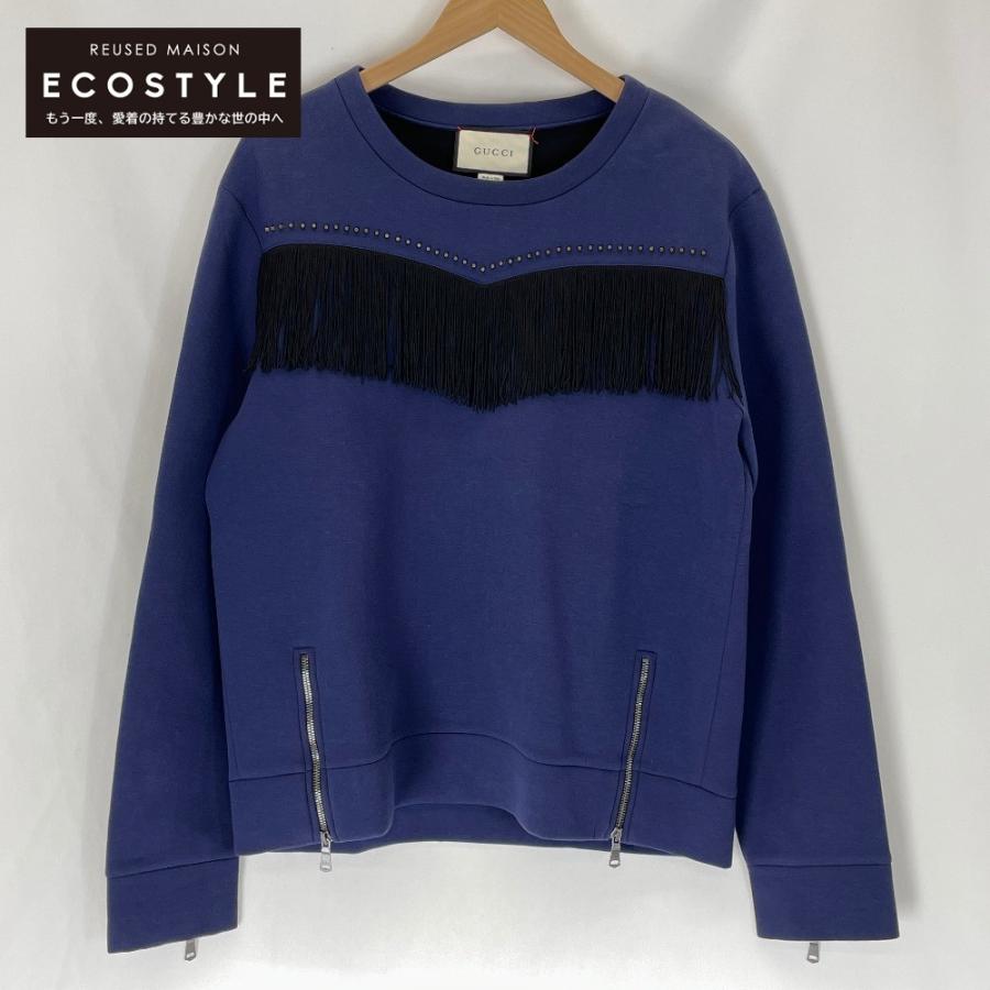 【GUCCI】グッチ S スウェット 長袖 ネイビー トレーナー GUCCI ネイビー トレーナー