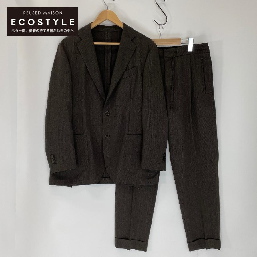 <試着のみ>LARDINI easy wearウォッシャブル ブラウンスーツ50 試着のみ>LARDINI easy wearウォッシャブル ブラウンスーツ50 試着のみ