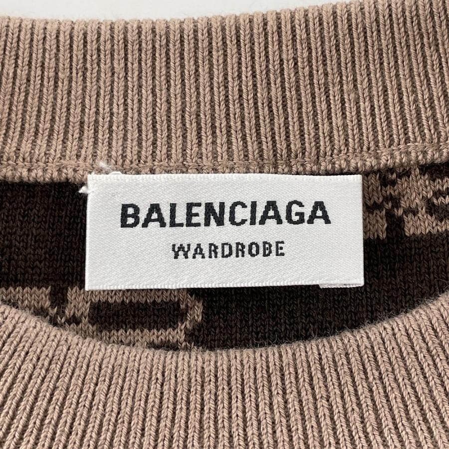 BALENCIAGA（バレンシアガ） 704553 ブラウン BBモノグラム ニット