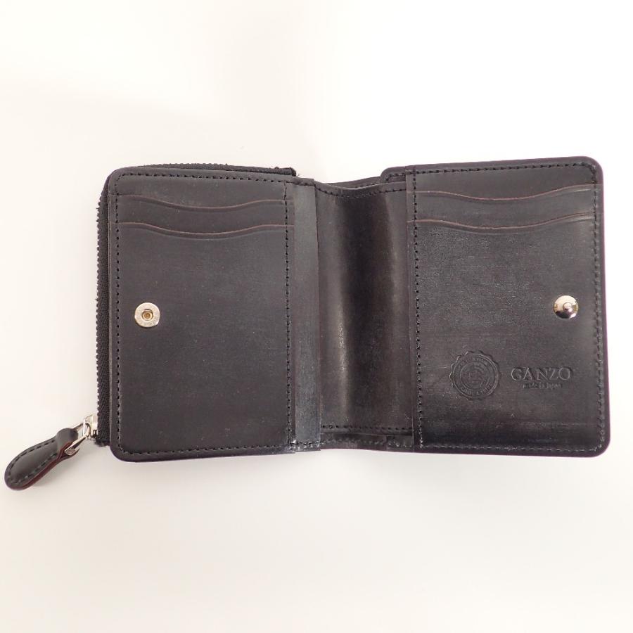 美品 GANZO ガンゾ 59071 AVON エイボン Lファスナー二つ折り財布