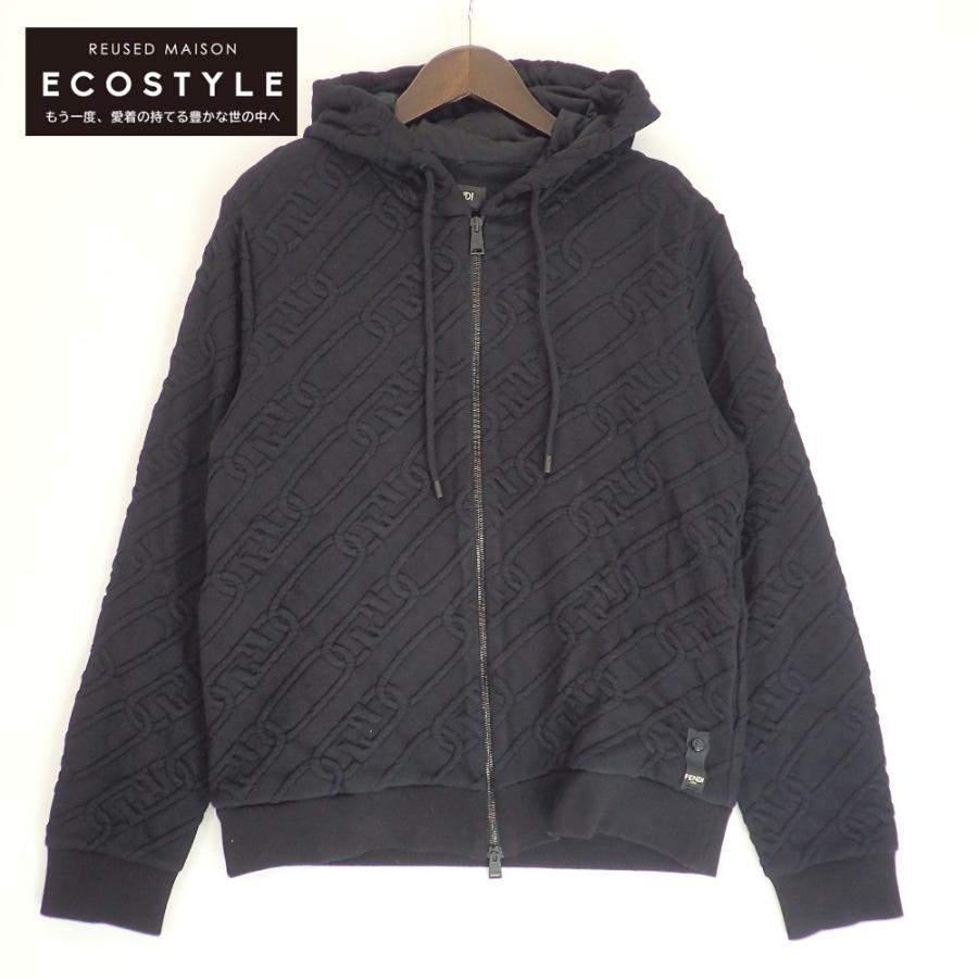 FENDI フェンディ 22年製 FY0984 ブラック ダブルチェーン ジップ  