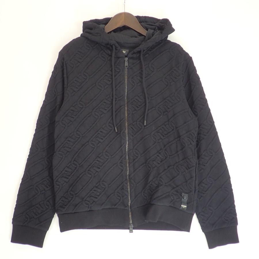 メンズ：ジャケット☆FENDI☆ FENDI（フェンディ） 22年製 FY0984 ブラック ダブルチェーン ジップ