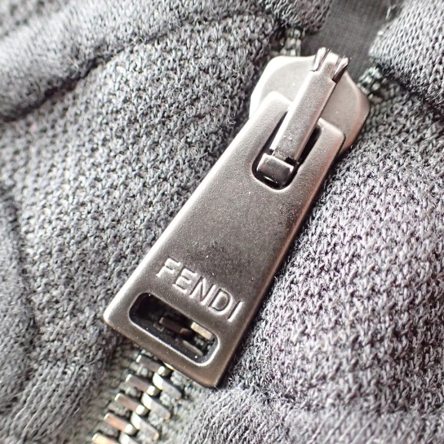 FENDI フェンディ 22年製 FY0984 ブラック ダブルチェーン ジップ  