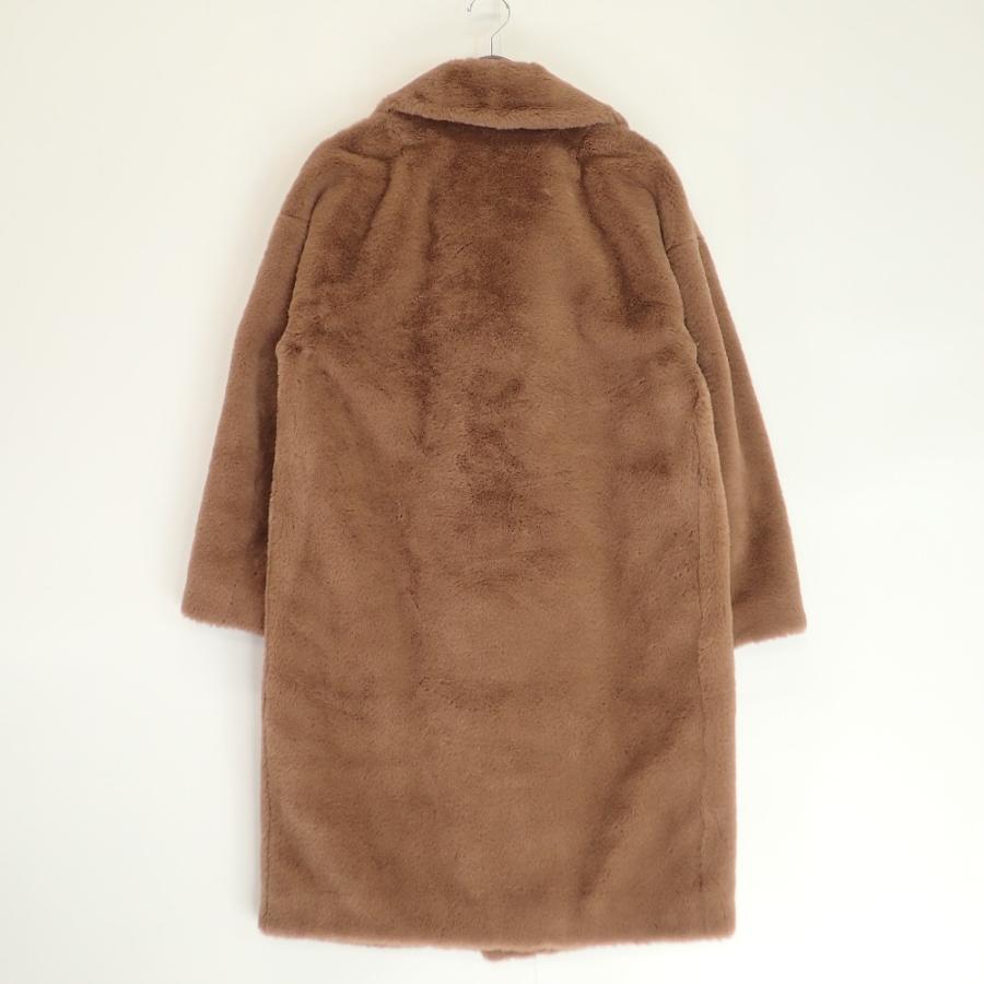 HERNO ヘルノ 22AW ダークブラウン フェイクファーダブルコート 
