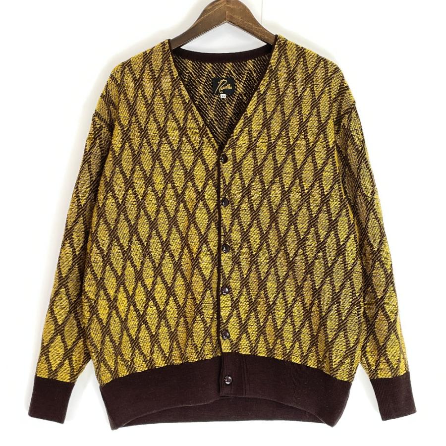 NEEDLES ニードルズ JO263 イエロー V Neck Cardigan Wave NEEDLES ニードルズ JO263 イエロー V Neck Cardigan Wave