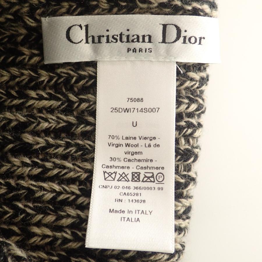 美品 Dior ディオール 22年製 25DWI714S007 カシミヤ混ウール ロゴ