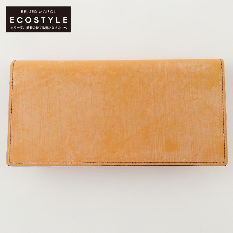 未使用 COCOMEISTER ブライドルレザー二つ折り財布 ロンドンキャメル