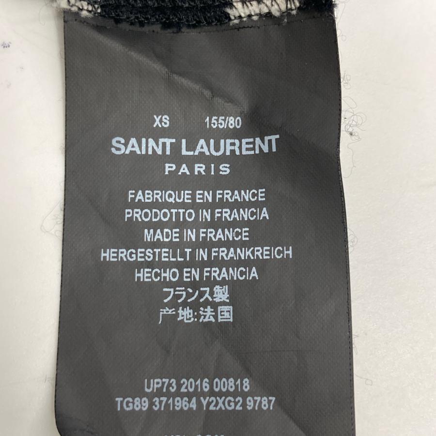 SAINT LAURENT - サンローランパリ ブラック×ホワイト ボーダー ロングスリーブシャツ XS SAINT LAURENT PARIS サンローランパリ ブラック×ホワイト ボーダー