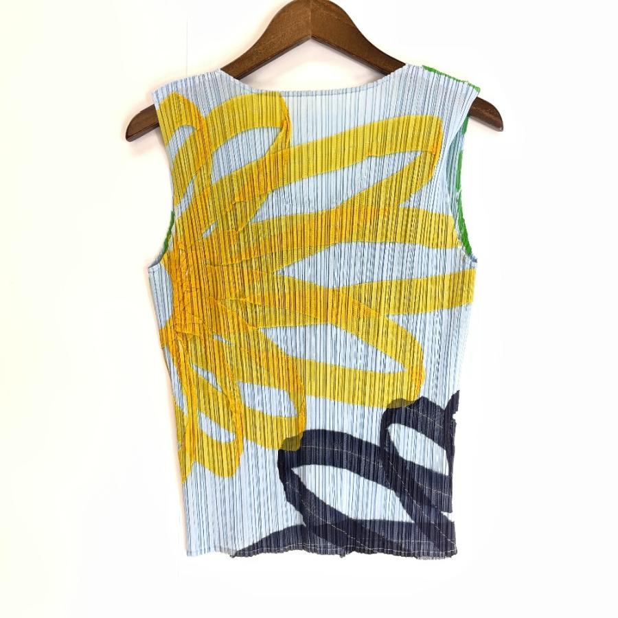 PLEATS PLEASE ISSEY MIYAKE - イッセイミヤケプリーツプリーズ  PP12-JK531 刺繍プリーツノースリーブカットソー レディース 3 PLEATS PLEASE プリーツプリーズ PP12-JK531 刺繍入り プリーツ