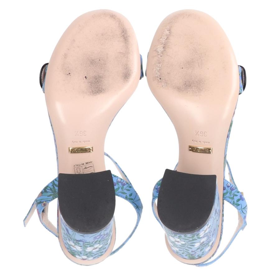 GUCCI 美品 グッチ 453379 DVX00 4925 フローラルプリント GG アンクル