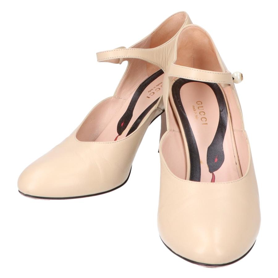 GUCCI（グッチ） 446750 メリー・ジェーン レザー パンプス 36