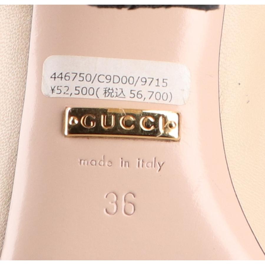 GUCCI（グッチ） 446750 メリー・ジェーン レザー パンプス 36