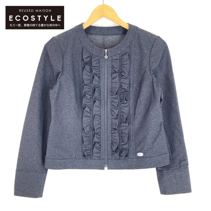 Rene ルネ 5213040 フリル デニムジャケット ネイビー 36 ジャケット  