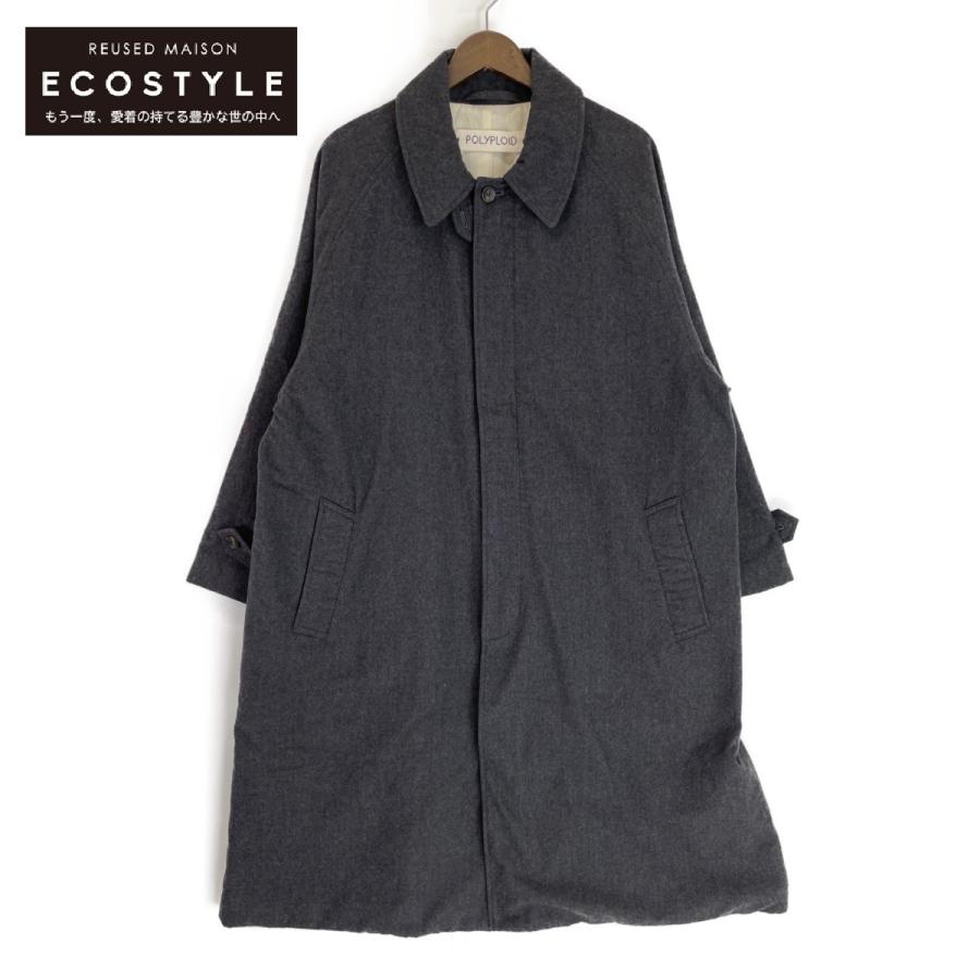 POLYPLOID ポリプロイド 19FW-01-B チャコール LONG COAT #B グレー 2 