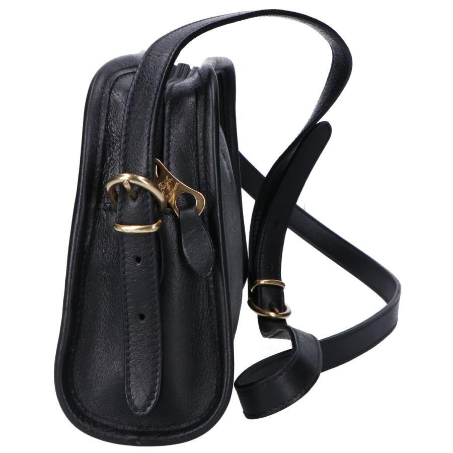 美品　IL BISONTE イルビゾンテ ボディバッグ ブラック レザー イルビゾンテ IL BISONTE バッグ ボディバッグ メンズ レディース