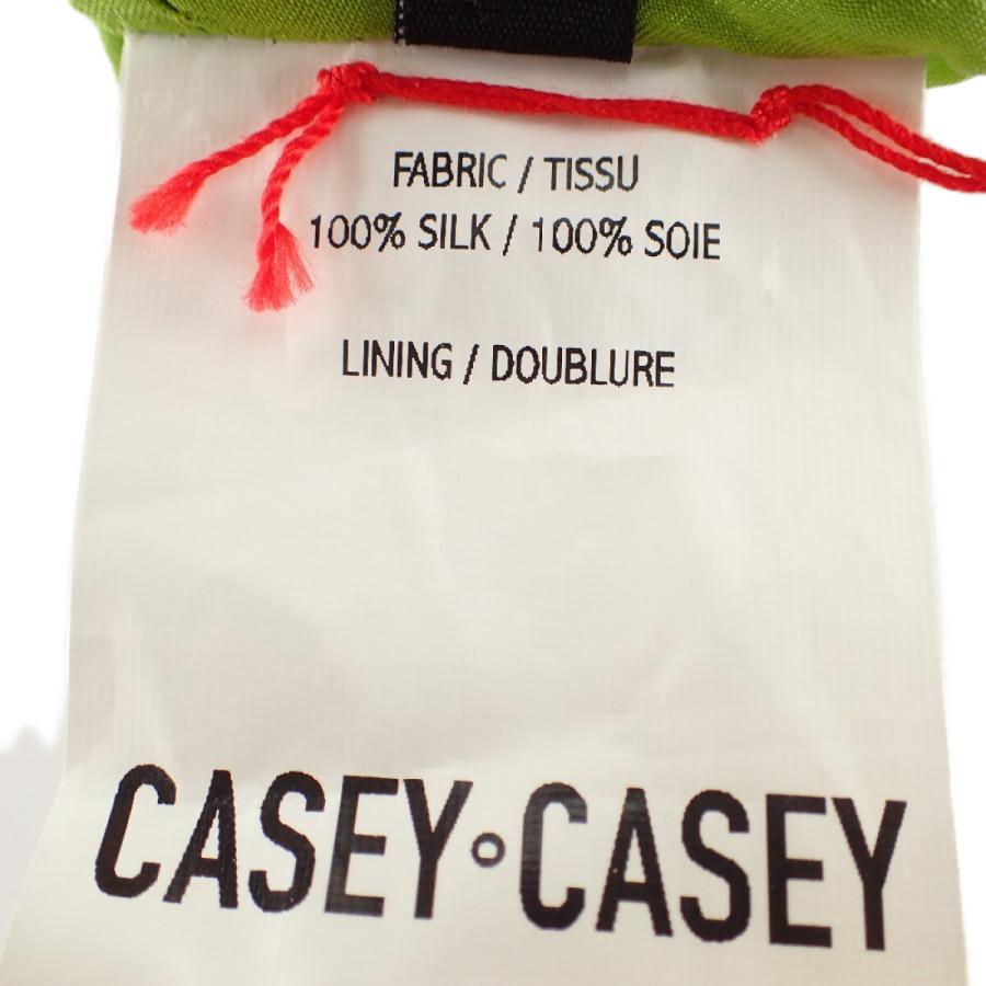 CASEY CASEY ケイシーケイシー グリーン サイドボックスタックシルク  