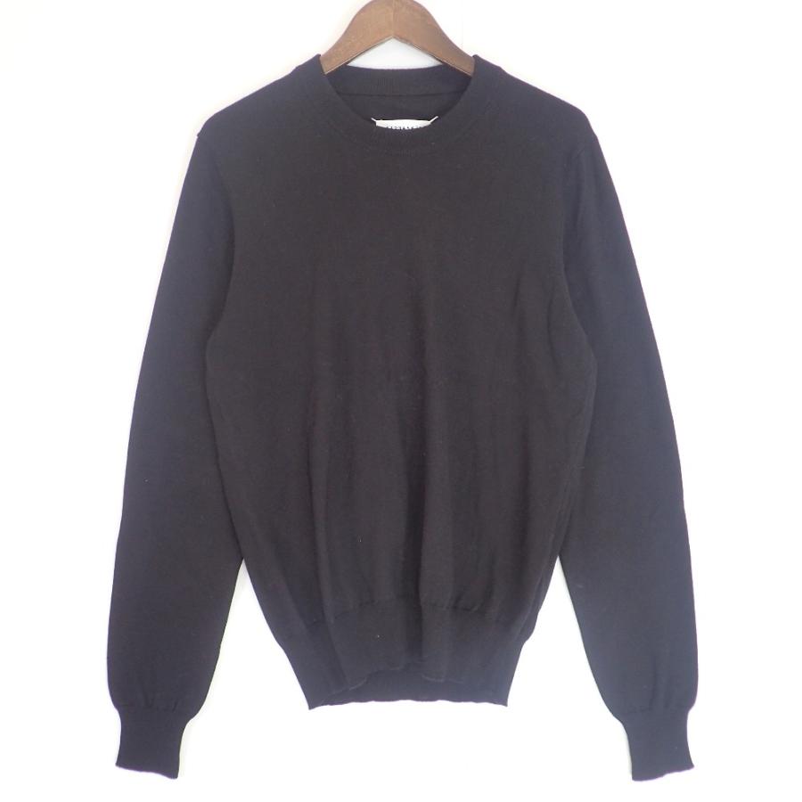 美品 マルジェラ エルボーパッチ ニット セーター ブラック ビンテージ 黒 Maison Margiela（メゾンマルジェラ） エルボーパッチ ニット セーター